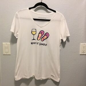 Life is good v neck shirt